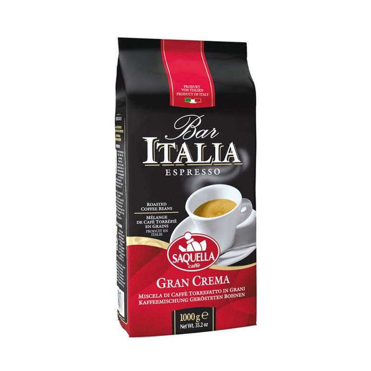 قهوه اسپرسو ساکوئلا مدل Gran Crema قرمز 1 کیلویی ایتالیا مناسب اسپرسو