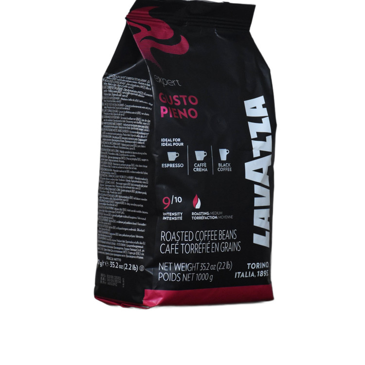 دانه قهوه Lavazza Gusto Pieno 1kg اصل ایتالیا با طعم قوی