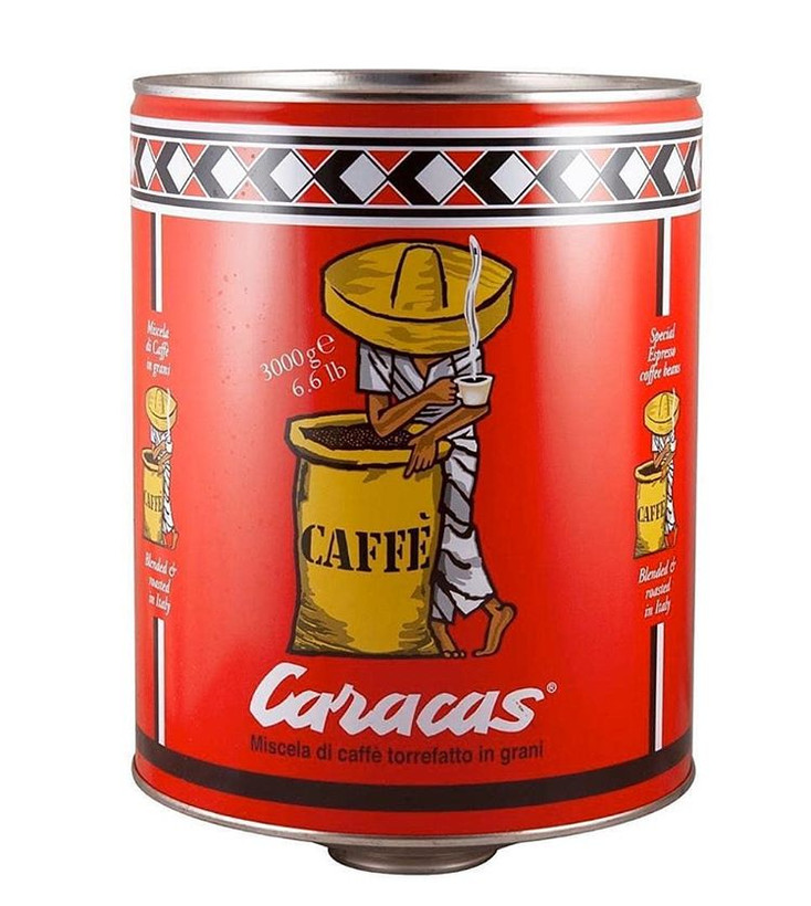 سیلندر قهوه کورسینی مدل Caracas 3 کیلویی قهوه ایتالیایی با کافئین بالا