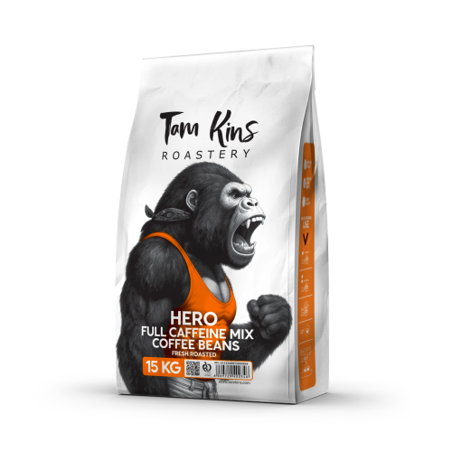 خریدانه قهوه Tam Kins Hero سفید 15 کیلویی مناسب کافیشاپها و مصرف عمده با کیفیت پایدارد